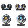 JzcsdkSIL Car Fan USB Rechargeable Dual-Head Fans 5-Blades Electric Vehicle Cooling Fans for SUV Track Dashboard Desk view 4