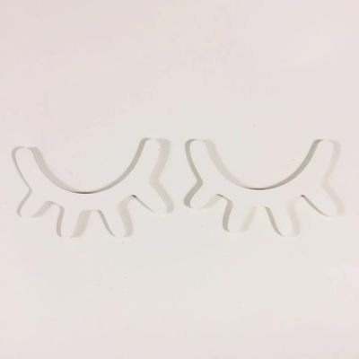 1 Pair Nordic Style Cute Wooden 3D Eyelash Wall Sticker Decor Children Kids Baby Room Background Wall Sticker Home Decoration WHITE