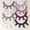 1 Pair Nordic Style Cute Wooden 3D Eyelash Wall Sticker Decor Children Kids Baby Room Background Wall Sticker Home Decoration WHITE view 2