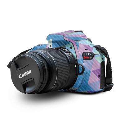 Carbon Fiber Skin Compatible with Canon EOS Rebel T7 Camera - Purple Kaleidoscope - Premium 3M Vinyl Protective Wrap Decal Cover - Easy to Apply | Crafted in The USA by MightySkins