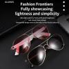 HWSYTEK Smart sunglasses with bluetooth speaker Microphone listening to music making phone call UV protection Polarized Audio sunglasses smart glasses gift for men (black) view 2