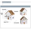 Desktop Wooden WiFi Router Storage Box Cable Management Box Creative House Shape Modem Cable Router Cover Organized Power Strip Cable Management Hider Rack Need Assembly(White Bakery) view 2