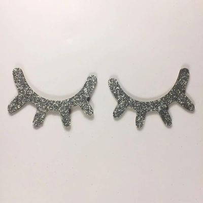 1 Pair Nordic Style Cute Wooden 3D Eyelash Wall Sticker Decor Children Kids Baby Room Background Wall Sticker Home Decoration Silver