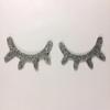 1 Pair Nordic Style Cute Wooden 3D Eyelash Wall Sticker Decor Children Kids Baby Room Background Wall Sticker Home Decoration Silver view 1