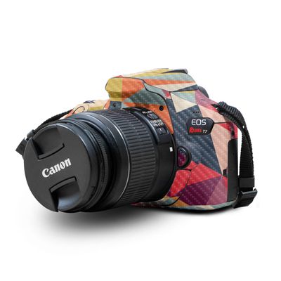Carbon Fiber Skin Compatible with Canon EOS Rebel T7 Camera - Bright and Happy - Premium 3M Vinyl Protective Wrap Decal Cover - Easy to Apply | Crafted in The USA by MightySkins