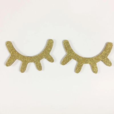 1 Pair Nordic Style Cute Wooden 3D Eyelash Wall Sticker Decor Children Kids Baby Room Background Wall Sticker Home Decoration Gold