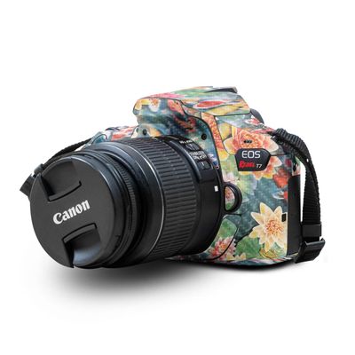 Carbon Fiber Skin Compatible with Canon EOS Rebel T7 Camera - Koi Pond - Premium 3M Vinyl Protective Wrap Decal Cover - Easy to Apply | Crafted in The USA by MightySkins