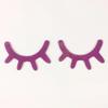 1 Pair Nordic Style Cute Wooden 3D Eyelash Wall Sticker Decor Children Kids Baby Room Background Wall Sticker Home Decoration Red view 1