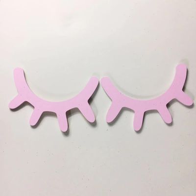 1 Pair Nordic Style Cute Wooden 3D Eyelash Wall Sticker Decor Children Kids Baby Room Background Wall Sticker Home Decoration Pink