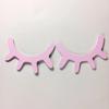 1 Pair Nordic Style Cute Wooden 3D Eyelash Wall Sticker Decor Children Kids Baby Room Background Wall Sticker Home Decoration Pink view 1
