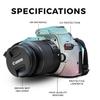 Carbon Fiber Skin Compatible with Canon EOS Rebel T7 Camera - Vivid Fog - Premium 3M Vinyl Protective Wrap Decal Cover - Easy to Apply | Crafted in The USA by MightySkins view 2