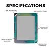 E-Reader Skin Compatible with Barnes & Noble Nook GlowLight 4e (2022) - Watercolor Blue - Premium 3M Vinyl Protective Wrap Decal Cover - Easy to Apply | Crafted in The USA by MightySkins view 2