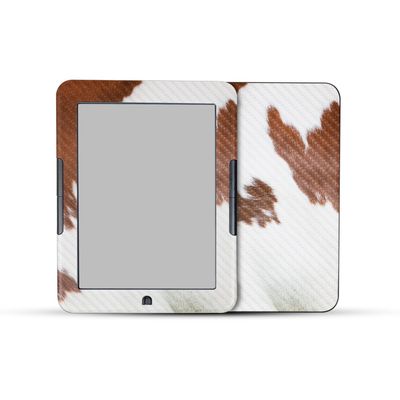 Carbon Fiber E-Reader Skin Compatible with Barnes & Noble Nook GlowLight 4e (2022) - Cow Hide - Premium 3M Vinyl Protective Wrap Decal Cover - Easy to Apply | Crafted in The USA by MightySkins