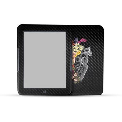 Carbon Fiber E-Reader Skin Compatible with Barnes & Noble Nook GlowLight 4e (2022) - Spring Heart - Premium 3M Vinyl Protective Wrap Decal Cover - Easy to Apply | Crafted in The USA by MightySkins