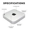 Carbon Fiber Skin Compatible with Apple Mac Mini M2 Pro (2023) - Solid White - Premium 3M Vinyl Protective Wrap Decal Cover - Easy to Apply | Crafted in The USA by MightySkins view 2