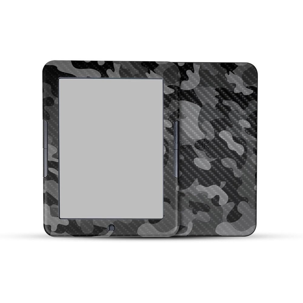 Carbon Fiber Tablet Skin Compatible with Barnes & Noble Nook GlowLight 4e (2022) - Black Camo - Premium 3M Vinyl Protective Wrap Decal Cover - Easy to Apply | Crafted in The USA by MightySkins