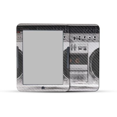 Carbon Fiber Tablet Skin Compatible with Barnes & Noble Nook GlowLight 4e (2022) - Booming Box - Premium 3M Vinyl Protective Wrap Decal Cover - Easy to Apply | Crafted in The USA by MightySkins