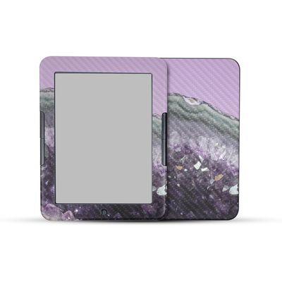 Carbon Fiber E-Reader Skin Compatible with Barnes & Noble Nook GlowLight 4e (2022) - Amethyst Agate - Premium 3M Vinyl Protective Wrap Decal Cover - Easy to Apply | Crafted in The USA by MightySkins