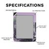 Carbon Fiber E-Reader Skin Compatible with Barnes & Noble Nook GlowLight 4e (2022) - Amethyst Agate - Premium 3M Vinyl Protective Wrap Decal Cover - Easy to Apply | Crafted in The USA by MightySkins view 2