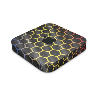 Glossy Glitter Skin Compatible with Apple Mac Mini M2 (2023) - Primary Honeycomb - 3M Vinyl Protective Decal Cover - Easy to Apply | Crafted in The USA by MightySkins