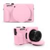 TYUANDOUER G7X III Case for Canon Powershot G7X Mark III Digital Camera, Soft Silicone G7X III Camera Case Accessories, Protective Case Cover for G7XIII G7X3 with Detachable Lens Cover - Pink view 1