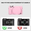 TYUANDOUER G7X III Case for Canon Powershot G7X Mark III Digital Camera, Soft Silicone G7X III Camera Case Accessories, Protective Case Cover for G7XIII G7X3 with Detachable Lens Cover - Pink view 2