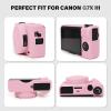TYUANDOUER G7X III Case for Canon Powershot G7X Mark III Digital Camera, Soft Silicone G7X III Camera Case Accessories, Protective Case Cover for G7XIII G7X3 with Detachable Lens Cover - Pink view 3