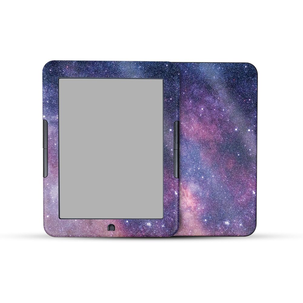 Glossy Glitter Tablet Skin Compatible with Barnes & Noble Nook GlowLight 4 (2021) - Violet Stars - Premium 3M Vinyl Protective Wrap Decal Cover - Easy to Apply | Crafted in The USA by MightySkins
