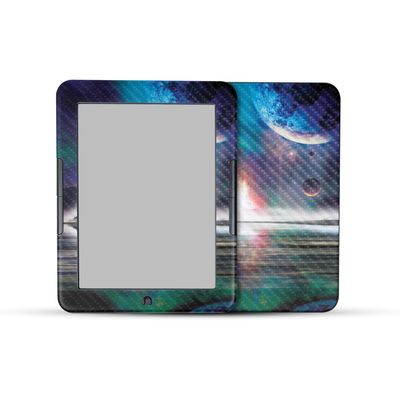 Carbon Fiber Tablet Skin Compatible with Barnes & Noble Nook GlowLight 4e (2022) - Space Horizon - Premium 3M Vinyl Protective Wrap Decal Cover - Easy to Apply | Crafted in The USA by MightySkins