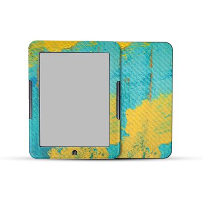 Carbon Fiber E-Reader Skin Compatible with Barnes & Noble Nook GlowLight 4e (2022) - Acrylic Blue - Premium 3M Vinyl Protective Wrap Decal Cover - Easy to Apply | Crafted in The USA by MightySkins