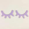 1 Pair Nordic Style Cute Wooden 3D Eyelash Wall Sticker Decor Children Kids Baby Room Background Wall Sticker Home Decoration PURPLE view 1