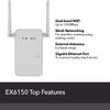 aibileec WiFi Range Extender 1500FT EX6150 Dual Band 2.4Ghz & 5Ghz AC1200 MBps Wi-Fi Signal Booster Universal Compatible for All Brand Router with WPS Sync Key WiFI Repeater view 4