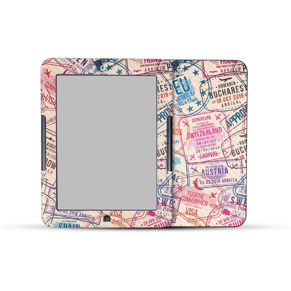 Carbon Fiber Tablet Skin Compatible with Barnes & Noble Nook GlowLight 4e (2022) - Ive Been Everywhere - 3M Vinyl Protective Wrap Decal Cover - Easy to Apply | Crafted in The USA by MightySkins