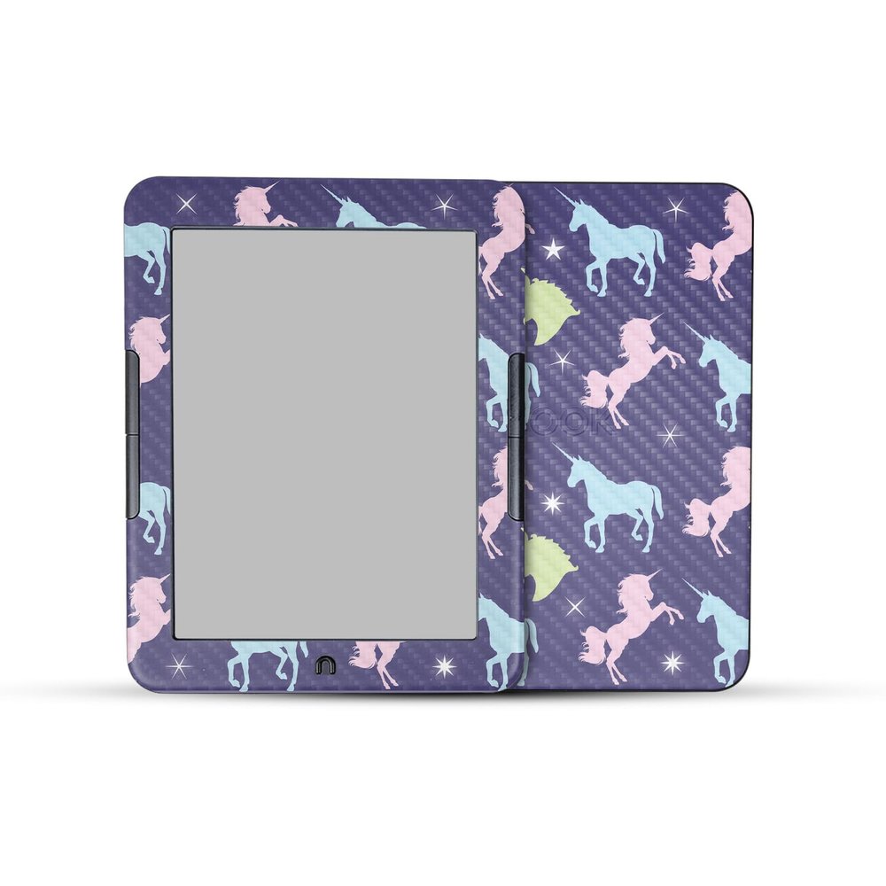 Carbon Fiber Tablet Skin Compatible with Barnes & Noble Nook GlowLight 4 (2021) - Unicorn Dream - Premium 3M Vinyl Protective Wrap Decal Cover - Easy to Apply | Crafted in The USA by MightySkins