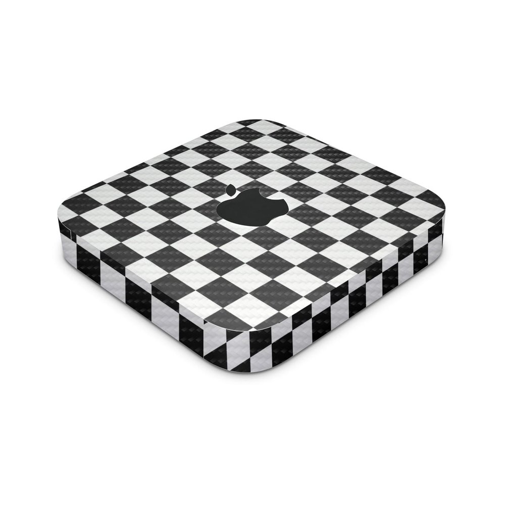 Carbon Fiber Skin Compatible with Apple Mac Mini M2 Pro (2023) - Check - Premium 3M Vinyl Protective Wrap Decal Cover - Easy to Apply | Crafted in The USA by MightySkins