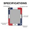 Carbon Fiber E-Reader Skin Compatible with Barnes & Noble Nook GlowLight 4e (2022) - Dominican Flag - Premium 3M Vinyl Protective Wrap Decal Cover - Easy to Apply | Crafted in The USA by MightySkins view 2