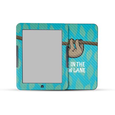 Carbon Fiber E-Reader Skin Compatible with Barnes & Noble Nook GlowLight 4e (2022) - Slow Sloth - Premium 3M Vinyl Protective Wrap Decal Cover - Easy to Apply | Crafted in The USA by MightySkins