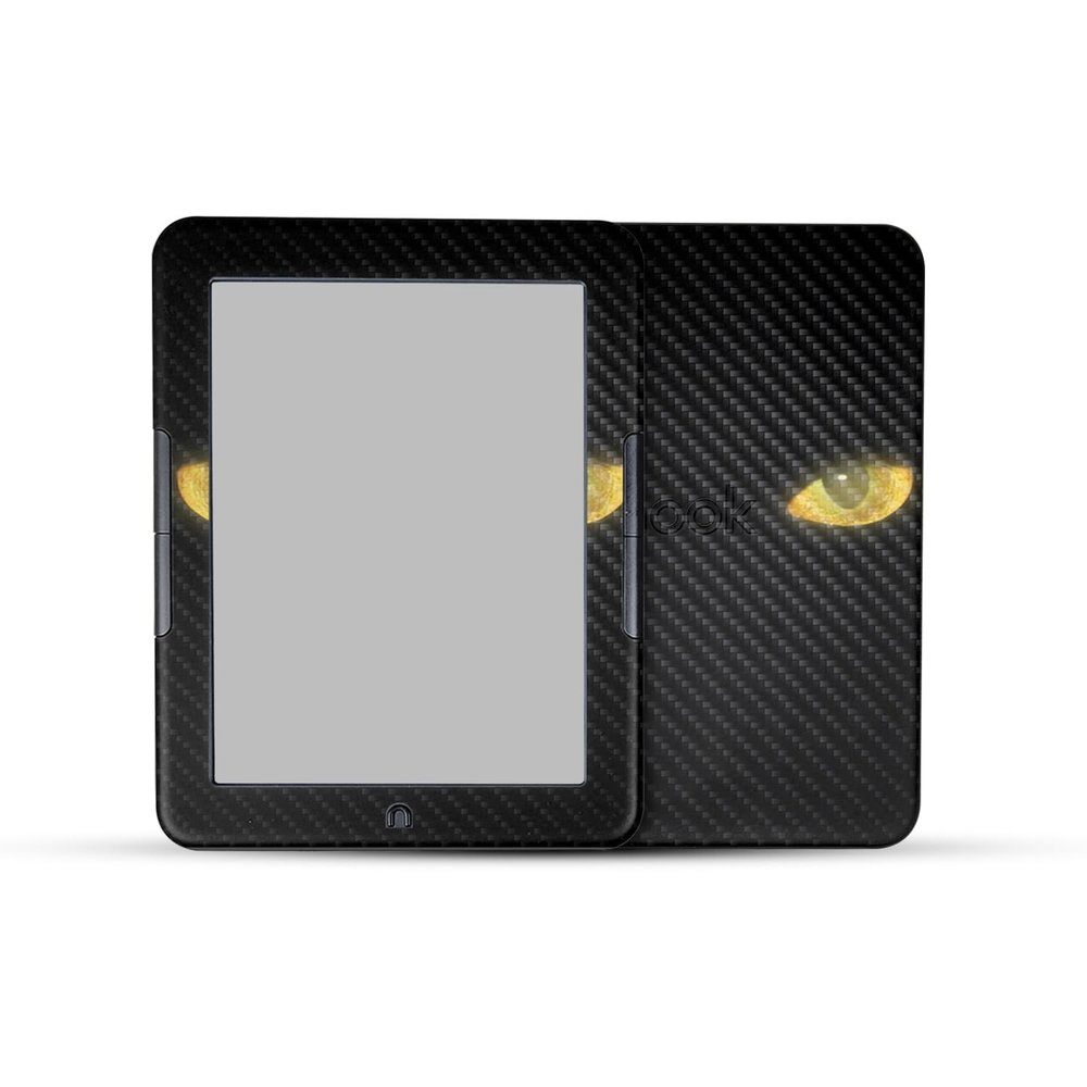 Carbon Fiber Tablet Skin Compatible with Barnes & Noble Nook GlowLight 4e (2022) - Cat Eyes - Premium 3M Vinyl Protective Wrap Decal Cover - Easy to Apply | Crafted in The USA by MightySkins