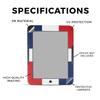 E-Reader Skin Compatible with Barnes & Noble Nook GlowLight 4e (2022) - Dominican Flag - Premium 3M Vinyl Protective Wrap Decal Cover - Easy to Apply | Crafted in The USA by MightySkins view 2