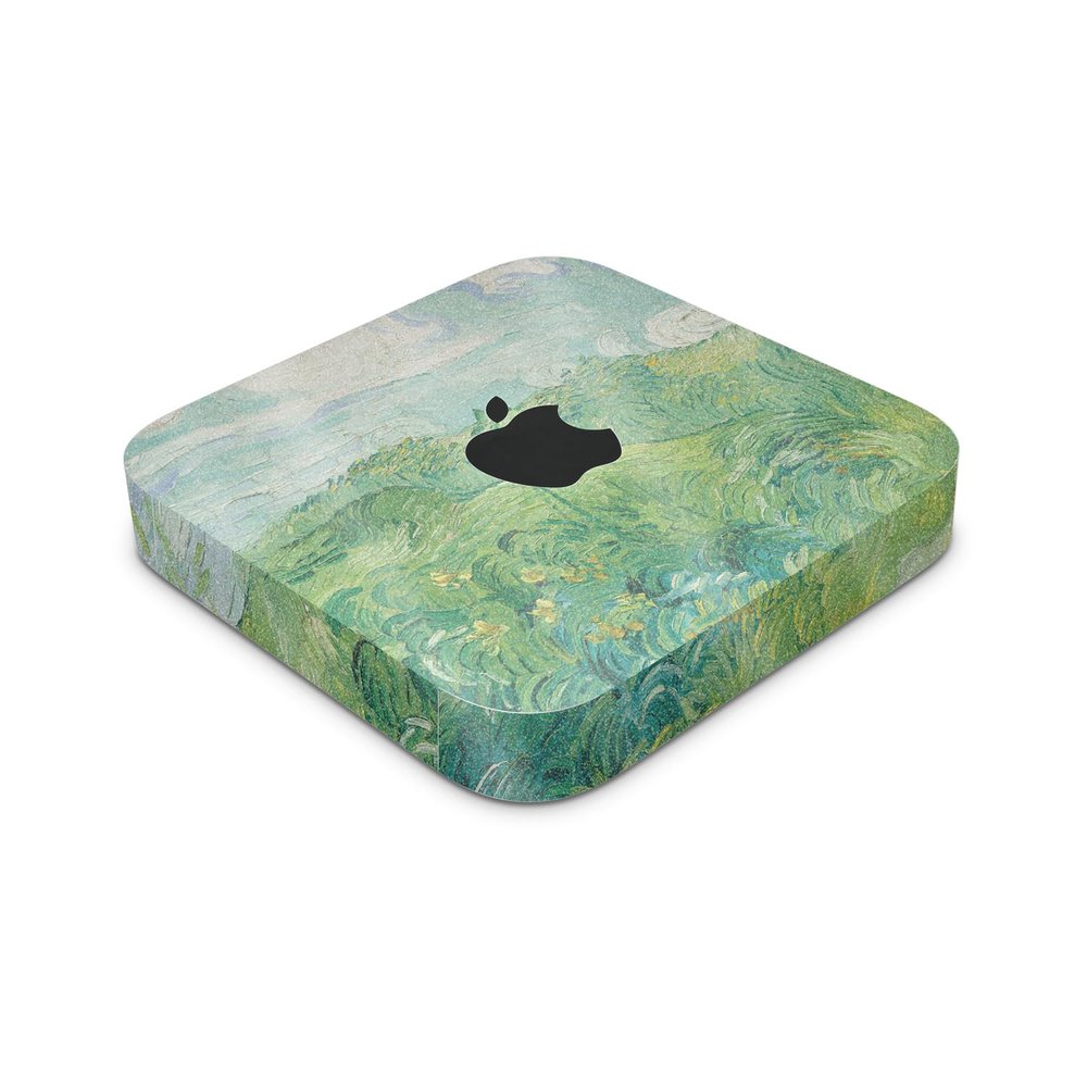 Glossy Glitter Skin Compatible with Apple Mac Mini M2 Pro (2023) - Green Wheat Fields - 3M Vinyl Protective Decal Cover - Easy to Apply | Crafted in The USA by MightySkins