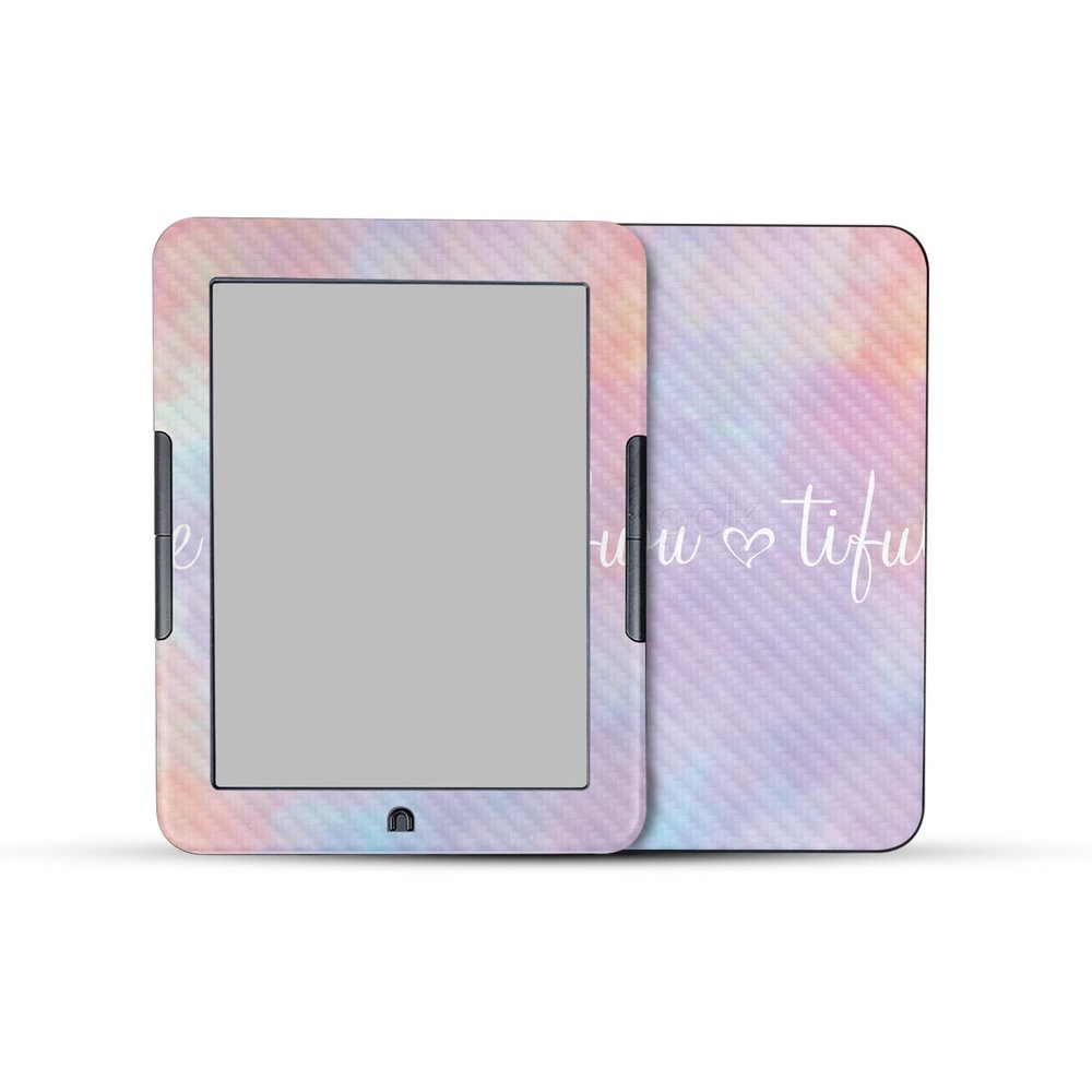 Carbon Fiber Tablet Skin Compatible with Barnes & Noble Nook GlowLight 4e (2022) - Beyoutiful - Premium 3M Vinyl Protective Wrap Decal Cover - Easy to Apply | Crafted in The USA by MightySkins