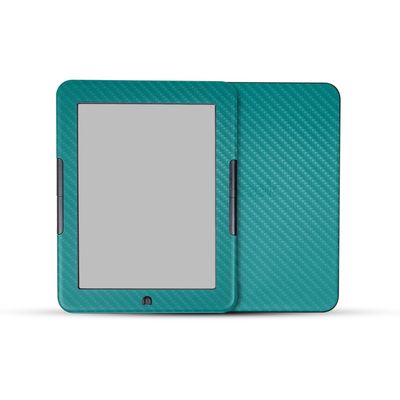 Carbon Fiber Tablet Skin Compatible with Barnes & Noble Nook GlowLight 4e (2022) - Solid Teal - Premium 3M Vinyl Protective Wrap Decal Cover - Easy to Apply | Crafted in The USA by MightySkins