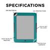 Carbon Fiber Tablet Skin Compatible with Barnes & Noble Nook GlowLight 4e (2022) - Solid Teal - Premium 3M Vinyl Protective Wrap Decal Cover - Easy to Apply | Crafted in The USA by MightySkins view 2