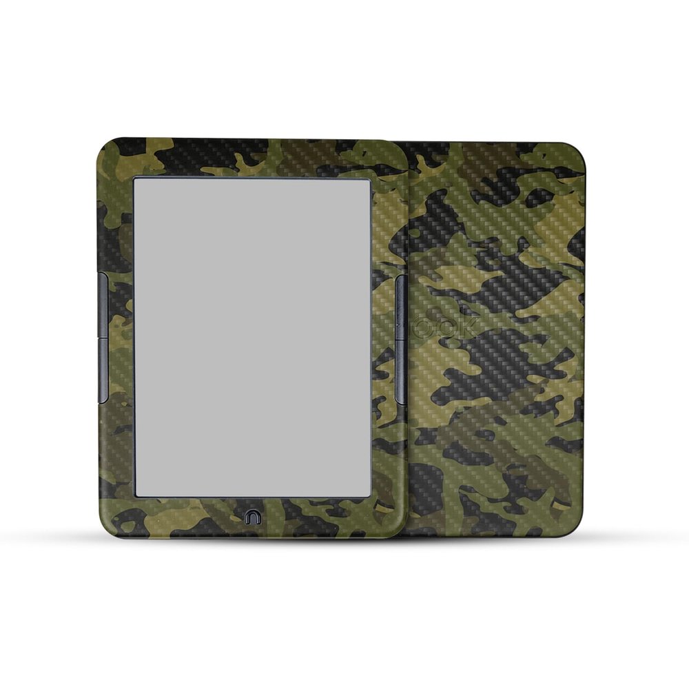 Carbon Fiber Tablet Skin Compatible with Barnes & Noble Nook GlowLight 4 (2021) - Green Camouflage - Premium 3M Vinyl Protective Wrap Decal Cover - Easy to Apply | Crafted in The USA by MightySkins