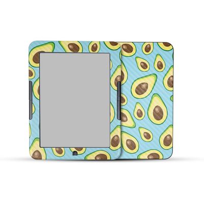 Carbon Fiber E-Reader Skin Compatible with Barnes & Noble Nook GlowLight 4e (2022) - Blue Avocados - Premium 3M Vinyl Protective Wrap Decal Cover - Easy to Apply | Crafted in The USA by MightySkins