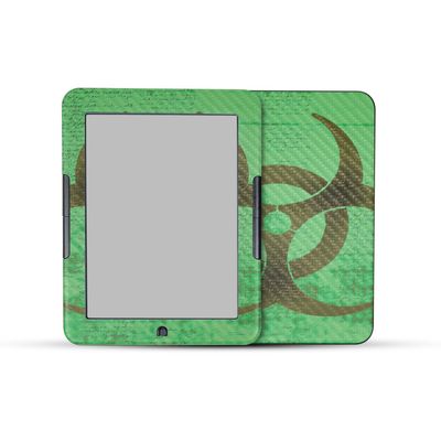 Carbon Fiber E-Reader Skin Compatible with Barnes & Noble Nook GlowLight 4e (2022) - Biohazard - Premium 3M Vinyl Protective Wrap Decal Cover - Easy to Apply | Crafted in The USA by MightySkins