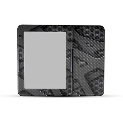 Carbon Fiber E-Reader Skin Compatible with Barnes & Noble Nook GlowLight 4e (2022) - Tech Wave - Premium 3M Vinyl Protective Wrap Decal Cover - Easy to Apply | Crafted in The USA by MightySkins