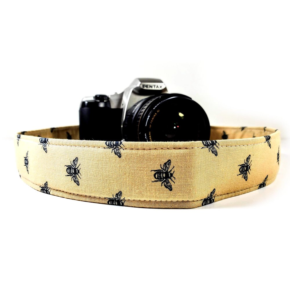 Bee Camera Strap, Honey Bee Camera Strap Universal DSLR Neck & Shoulder Strap, Photography Accessory, Gift for Men & Women