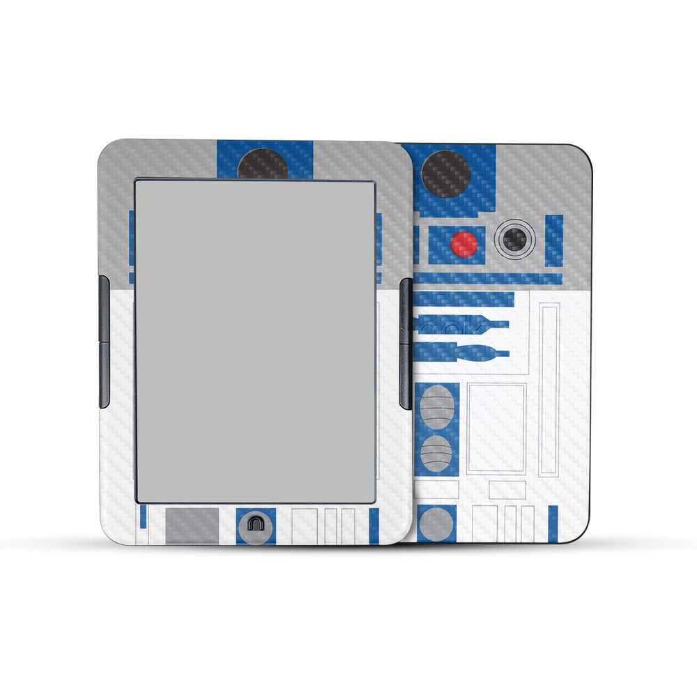 Carbon Fiber Tablet Skin Compatible with Barnes & Noble Nook GlowLight 4 (2021) - Cyber Bot - Premium 3M Vinyl Protective Wrap Decal Cover - Easy to Apply | Crafted in The USA by MightySkins