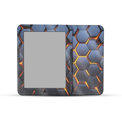 Glossy Glitter Tablet Skin Compatible with Barnes & Noble Nook GlowLight 4 (2021) - Lava Hex - Premium 3M Vinyl Protective Wrap Decal Cover - Easy to Apply | Crafted in The USA by MightySkins